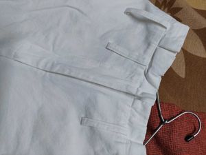 White linen pants