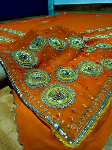 heavy handwork  saree