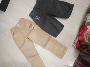 Embroidered Tan Pants