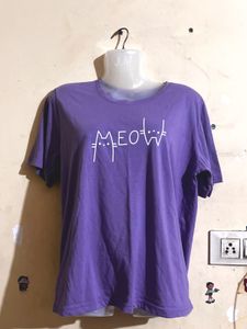 Purple MEOW T-shirt