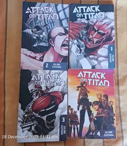 Combo of 10 Manga Attack on Titan And Demon slayer