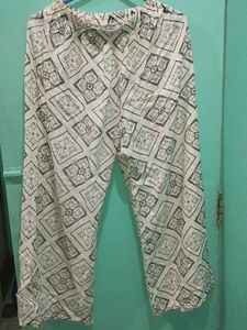 Patterned Wide Leg Pants