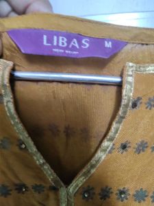 Libas Mustard Anarkali Suit Set M...