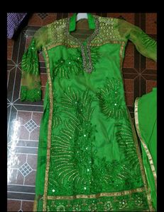 Green Embroidered Ethnic Tunic
