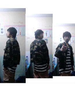 US Army logo Camo Crop  Bomber  Jacket