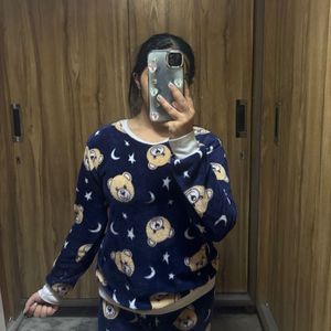 Teddy Bear Print Pajama Set