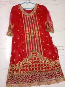 Red Kurti with Gharara and Dupatta❤️