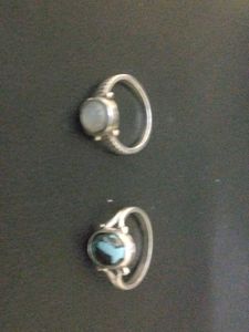 Silver Moonstone+ Firoza Ring