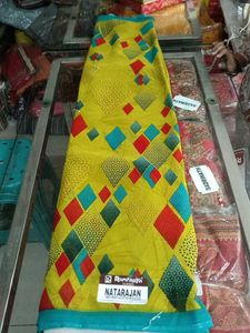Yellow Geometric Saree