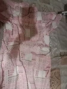 Pink Printed Kurta best for girls one piece