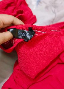 Chic Red Button-Down Dress