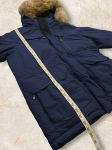 Salomon Blue Winter Parka with Fur Hood