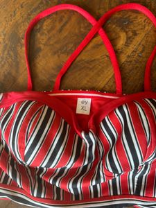 Striped Bustier Crop Top