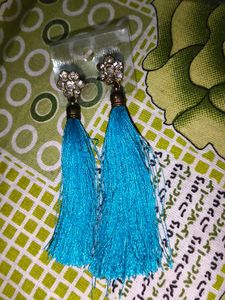 Blue Long Earrings