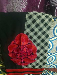 Elegant Checkered Saree