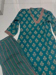 🌸 Elegant Teal Kurta Set 🌸