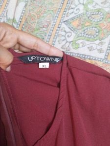 UpTownine Wine Colour jumpsuit