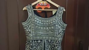 Designer Navy Blue Peplum Set