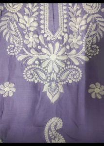 Lavender Embroidered Kurta