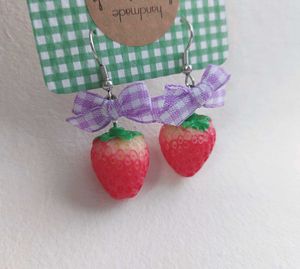 Strawberry Bow Earrings
