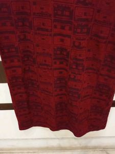 Stylish Maroon Patterned T-Shirt