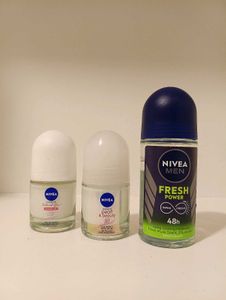 Set Of 3 Underarm Rollon Deodorant
