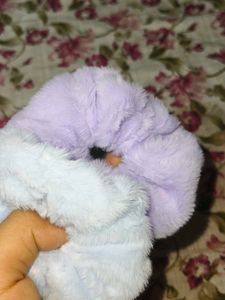 Fuzzy Scrunchie Set