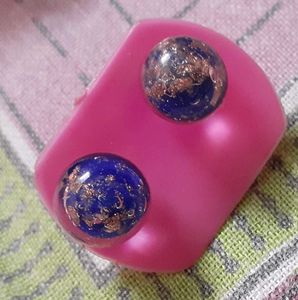 Resin Ear Studs (Blue)