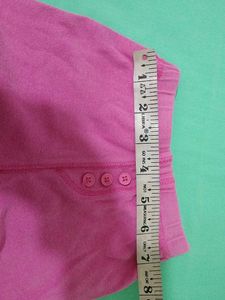Pink Girls Button Shorts