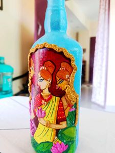 3D bottle Art hand painted