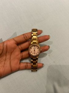 Fossil Rose Gold Crystal Accent Watch
