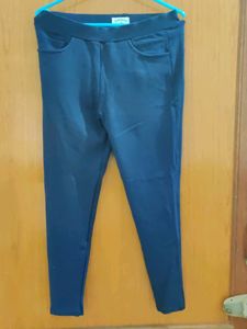 Blue Scretchable Jeggings For Women (30 Waist)