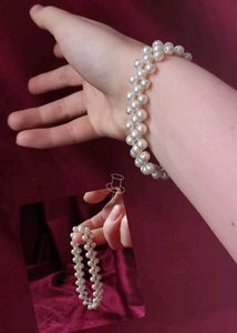 Pearl Chocker &amp; Bracelet 🤍
