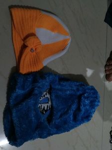 Knitted Hat & Fleece Snood Set