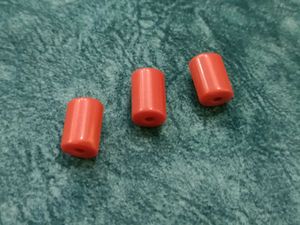 Coral Barrel Beads - Set of 3