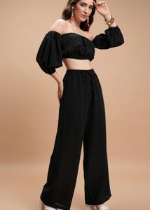 Ketch Off Shoulder Top With Wide Leg Trousers