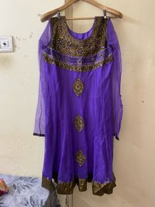 Purple Embroidered dress