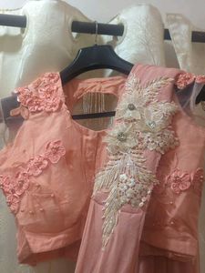 Peach Floral Blouse