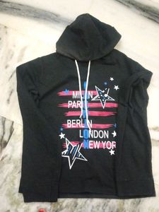 Black Graphic Hoodie