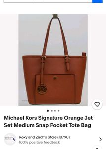 Michael Kors Orange Tote Bag