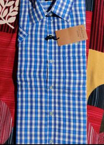 Hutch Blue Checkered half Shirt