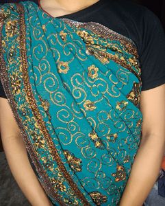 Green Heavy Saree