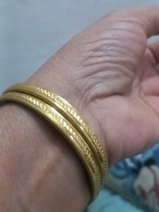 Gold-toned Bangles (Set of 2)