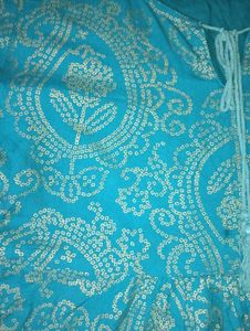 Teal Paisley Blouse