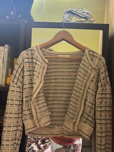 Patterned Knit Cardigan