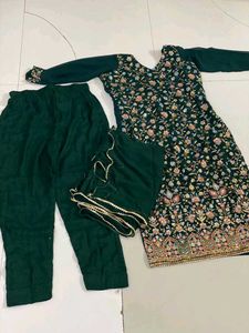 Heavy Kadai Suit With Plazzo And Chunni