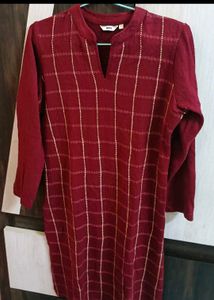 Woolen Red Kurta From Max