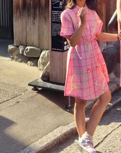 Cute Pink Checked Dress