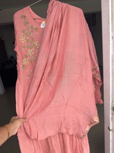 Peach Embroidered Gown