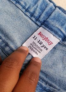 Korean Blue Colour Loose Jeans